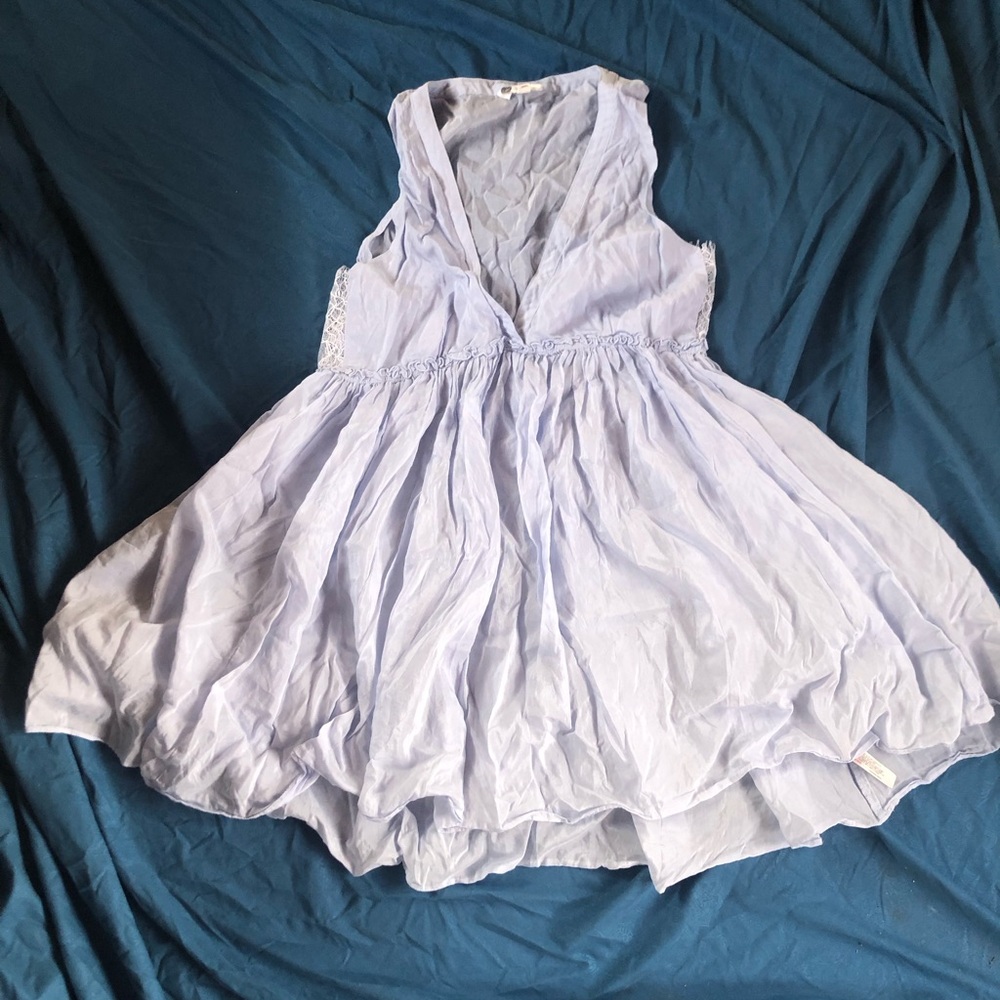 Silky light blue Anthropologie dress